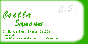 csilla samson business card